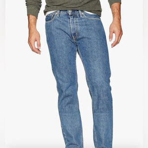 Levi's Men's 505 Straight Fit Jeans Blue Size 38x29 Stone Wash Denim